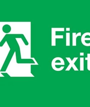 Fire Exit 300x100mm