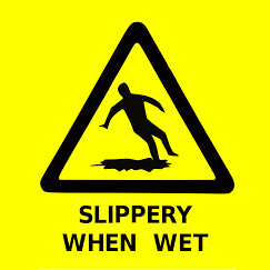 Caution Sign 300x300mm- Slippery When Wet