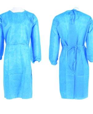 DISPOSABLE MEDICAL GOWN OR ISOLATION GOWN-PACK OF 10 PCS (BLUE COLOR)
