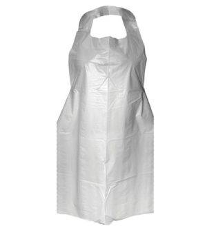 DISPOSABLE APRON-PLASTIC TYPE -PACK OF 100PCS (WHITE)